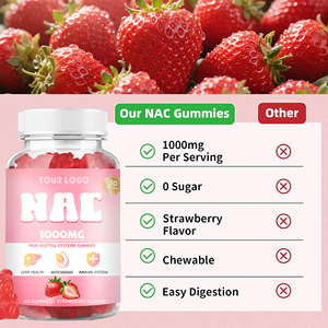 โรงงานผลิต OEM วิตามินกัมมี่ <span class=keywords><strong>NAC</strong></span> รสสตรอว์เบอร์รี อาหารเสริมน-อะซีทิลซิสเทอีน สำหรับสารต้านอนุมูลอิสระและสุขภาพตับ - Product Image 6