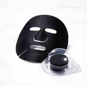 Masque compressé jetable pour le soin du visage, au charbon de bambou, emballage individuel en boîte, format voyage. - Product Image 1
