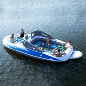 Nuevo inflable enorme bay breeze velocidad barco parte isla flotante balsa de Río - Product Image 2