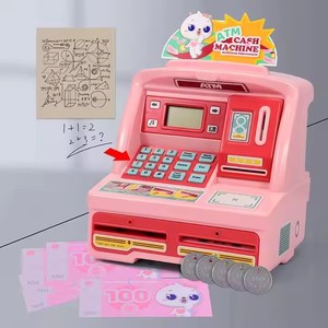 Hucha educativa Caja de ahorro de dinero, Depósito automático de plástico Cajeros Mini <span class=keywords><strong>Cajero</strong></span> Automático automático Banco de Juguetes - Product Image 5