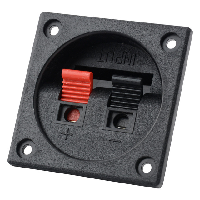 Cantell 57X57mm Square large 2Pin speaker wire clip spring terminal post aging clip audio wire clip