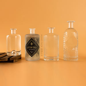 375ml 500ml 700ml Flint Round Apothecary Glass Spirits Gin Schnapps Botella 50cl 70cl <span class=keywords><strong>Farmacia</strong></span> Herbolario Botella de licor - Product Image 4