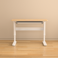 Bureau ergonomique de style moderne pour la maison Bureau d'ordinateur debout facile à assembler Table d'écriture à réglage manuel de la hauteur Chaise d'étude