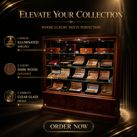 Vitrine de présentation en bois et verre pour cigares, humidificateur, comptoir de magasin, étagère sur mesure, MOQ 1 pour les boutiques de cigares et de tabac