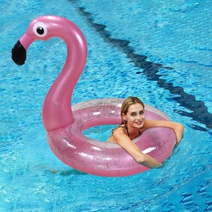 Luxury PVC <b>Inflatable</b> Flamingo <b>Swan</b> Swimming Ring for Women with Custom Color and Size - Product Image 5