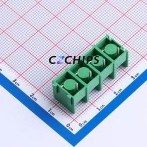 MX7620-7.62-04P-GN01-Cu-S-A Barrier Terminal Block Through hole,P=7.62mm Connector Two Sides 7.62mm 1x4P Straight Pin - Product Image 2