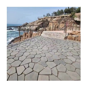 Pierre de sol <span class=keywords><strong>anti</strong></span>-dérapante en pierre <span class=keywords><strong>calcaire</strong></span> noire sur mesure pour la décoration de jardin - Product Image 4