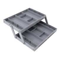 Organizador de Cajones Plegable y Expandible de Una Sola Fila, Bandeja Inteligente Multinivel para Oficina, Baño, Armario, Joyería