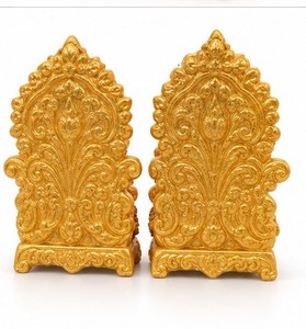 Ensemble de 2 statues religieuses Ganesha et Lakshmi en polyrésine, fabriquées à la main, décoration traditionnelle pour la maison, cadeau de Diwali - Product Image 5