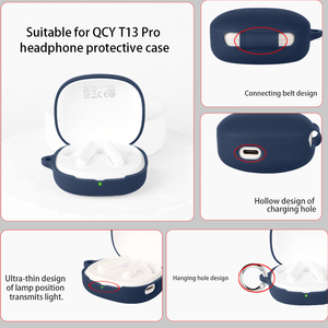 Étui de protection pour écouteurs, étui en silicone pour écouteurs <span class=keywords><strong>QCY</strong></span> <span class=keywords><strong>T13</strong></span> Pro, écouteurs sans fil TWS, coque pour AirPods Pro - Product Image 3