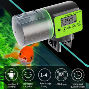 Dispenser automatico intelligente per pesci in plastica con serbatoio LCD digitale acquario Timer accessorio Desktop con confezione - Product Image 2