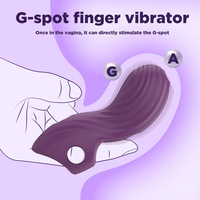 Vibrador Ergonómico Curvo con Funda para Dedos, Estimulador de Punto G y Punto A, Masajeador de 10 Frecuencias, Juguetes Sexuales