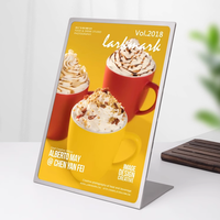 Papan peraga baja tahan karat Desktop kustom papan peraga Menu papan iklan logam