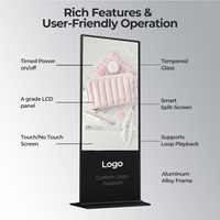 Affichage numérique LCD intérieur de 32 pouces pour la publicité commerciale, kiosque interactif tactile, télécommande et publication de contenu