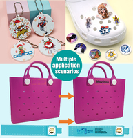 Breloques de chaussures personnalisées avec impression UV et logo Accessoires 3D en PVC pour enfants Enseignants Cadeau Sabots Sac Pendentifs Décorations Vente en gros Breloques de chaussures