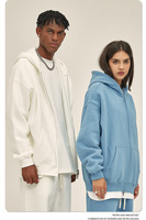 Sweat-shirt à capuche décontracté pour homme, doublé polaire 350 GSM, coupe ample, anti-plis, écologique, double épaisseur