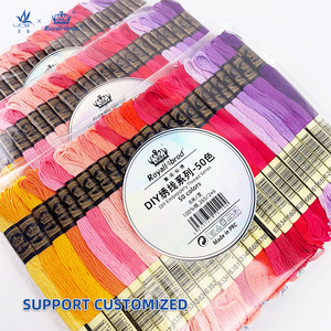 <span class=keywords><strong>Fil</strong></span> de <span class=keywords><strong>coton</strong></span> égyptien 50 couleurs arc-en-ciel, <span class=keywords><strong>fil</strong></span> à broder mercerisé 100% <span class=keywords><strong>coton</strong></span>, populaire pour le point de croix, la couture et les travaux manuels - Product Image 3