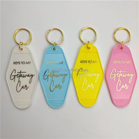 Llavero Retro de Alta Calidad para Motel, Etiqueta de Llave de Motel Personalizada, Diseño Personalizado, Impresión a Doble Cara, Llavero para Hotel