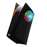Coque de remplacement noire pour console PS5 avec grille de refroidissement, compatible édition disque et numérique, modèle TP5-0563, moule exclusif