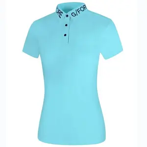 Golf Clothing Summer Female T-shirt Sports Sweat Absorber Quick Dry Short Sleeve Slim Slim POLO Shirt Casual Jersey