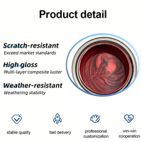 Pintura Automotriz Premium 2K Rojo Perla - Revestimiento de Alta Cobertura para Repintado de Autos 1L 4L 5L 20L Precio de Fábrica
