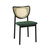 Nordique rétro Simple vert haut de gamme coussins en bois décontracté maison salle à manger chaises arrière lumière pour salon Internet célébrité