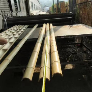 Fabbrica di alta qualità mezzo tondo giallo dritto grande palo di bambù all'ingrosso - Product Image 4