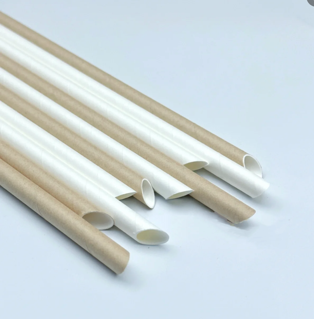 Disposable Eco-Friendly Biodegradable Paper Straws Drinking Straws Paper Boba Straw With Wrap Paper