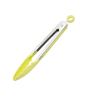 ที่คีบอาหารทำจากสแ<span class=keywords><strong>ต</strong></span>นเลสเกรด10นิ้วที่คีบอาหารทำจากไนลอนคลิปหนีบขนมปังสลัดในครัวใช้กลางแจ้งที่คีบ<span class=keywords><strong>หมู</strong></span> - Product Image 1