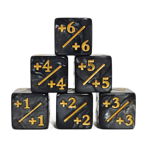 Venta al por mayor a granel DND personalizado 16mm D6 contador acrílico D & D juego de dados forma cuadrada para mazmorras y dragones juegos RPG jugadores - Product Image 3