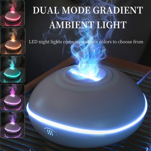 Diffuseur d'huiles essentielles à flamme 200 ml, humidificateur ultrasonique, veilleuse colorée, diffuseur d'arômes pour la maison, le bureau et la chambre - Product Image 5