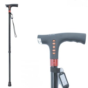 Portable Hand Walking Stick Non-slip 4 Section Adjustable Canes for Walking Hiking Aluminium Alloy Folding Cane for Elderly - Product Image 1