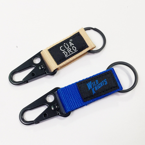 Chất Lượng Cao Biểu Tượng Tùy Chỉnh Polyester Ngắn Dây Đeo Cổ Tay Móc Chìa Khóa Dây Jacquard In Logo Carabiner Móc Ngắn Nylon <span class=keywords><strong>Keychain</strong></span> - Product Image 5