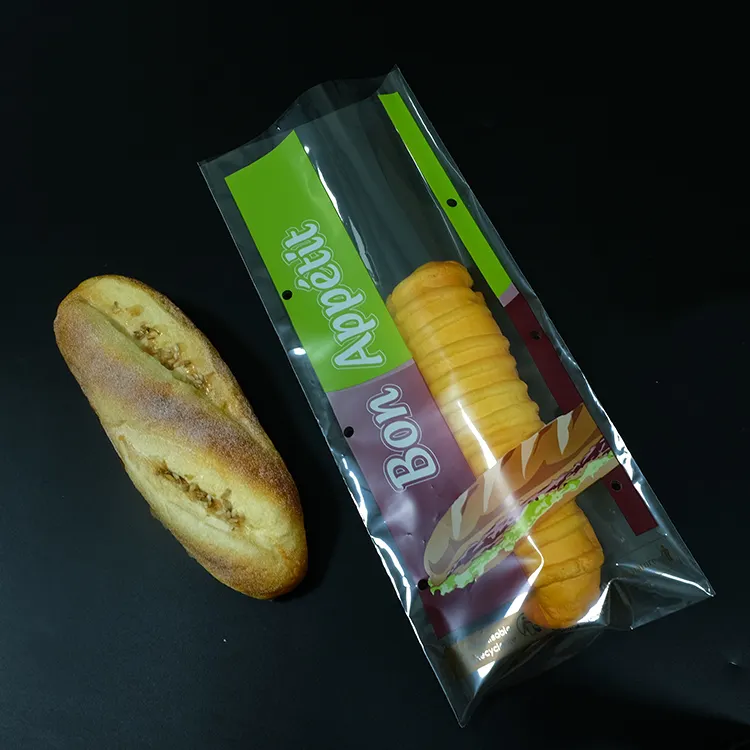 Small Clear Print Bread Custom Plastic Opp or Laminated Material Self Adhesive Bag