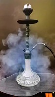 2024 luxe Style arabe grande tache peinture cuite en alliage d'aluminium narguilé élégant nouveau nouveau narguilé de luxe avec Base de boucle