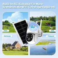 Cámara de Seguridad Exterior Inteligente Tuya 4G, 3MP, IP, Detección Humana, Carga Solar, Sin SIM, Nube, Zoom 21x-40x, Gran Angular de 166°