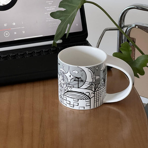 แก้วมักเซรามิกสไตล์นอร์ดิก,แก้วทรงแบนสีแดงถ้วยน้ำเซรามิกสำหรับตกแต่งของขวัญแก้วดื่มน้ำสำหรับเด็กผู้หญิง - Product Image 4