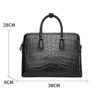 Maletín de Negocios de Piel Genuina de Cocodrilo <span class=keywords><strong>Siamés</strong></span> para Hombre, Estilo Europeo Oriental, Bolso de Mano para Portátil, Nuevo Estilo 2025, 1025B con Cremallera - Product Image 2