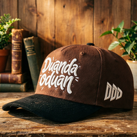 Casquette de baseball personnalisable à double position avec broderie 3D en relief, logo incurvé, fermeture arrière réglable, 100 % coton, tendance et sportive