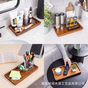Solid Wood <b>Tea</b> <b>Tray</b> Rectangle 1 Compartment For Hotel Coffee <b>Tea</b> Serving Home Breakfast Display Storage <b>Tray</b> - Product Image 4