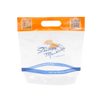 Pochette transparente en plastique YSH avec fermeture éclair, poignée et trous d'aération pour l'emballage de fruits, légumes et aliments pour bébés, personnalisable