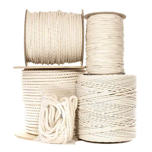 卸売り100% 天然コットン手作り編みロープホワイトツイストマクラメコード装飾DIY包装ロープ - Product Image 6