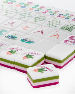 Juego de Fichas de Póker y Mahjong de Acrílico de Lujo Americano Personalizado - Juego de Viaje Moderno y Portátil para 4 Jugadores, Resistente al Agua, para Casino - Product Image 2