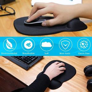 Support ergonomique pour clavier en mousse à mémoire de forme, repose-poignets en gel, ensemble de repose-poignets pour souris d'ordinateur de bureau, tapis de souris en silicone avec repose-poignets - Product Image 6