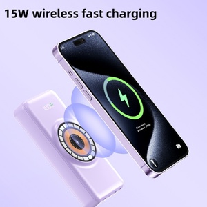 एलईडी डिस्प्ले माइक्रो यूएसबी इनपुट इंटरफ़ेस के साथ 30000mAh सुपर फास्ट चार्जिंग मैग्नेटिक सक्शन वायरलेस चार्जर - Product Image 2