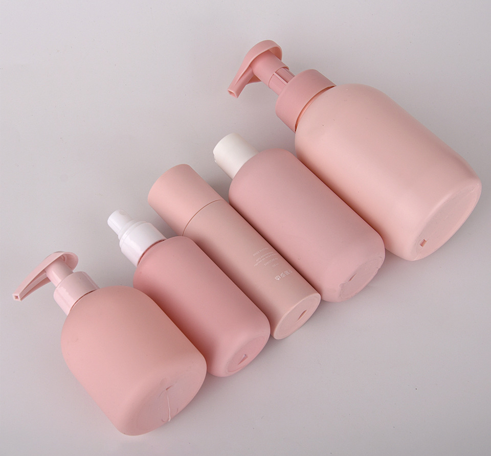 空の化粧品ピンクプラスチックスキンケアセット包装ボトルローション