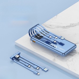 Bộ sạc di động bán chạy xuyên biên giới: 4 Cáp tích hợp, dung lượng lớn, siêu mỏng, sạc nhanh và màn hình kỹ thuật số - Product Image 1