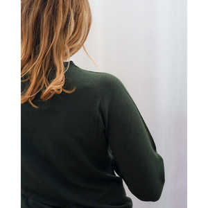 Suéter Heyfoo para Mujer, Cuello Redondo, Color Verde Militar, Calibre 12, Tejido de Punto, Decoración con Bordado, Estilo Casual Europeo - Product Image 2