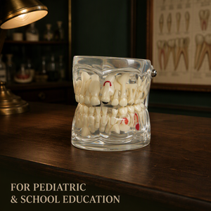 HaoCare HM-0008 Modèle de <span class=keywords><strong>dentition</strong></span> mixte pour enfants, modèle pédagogique de remplacement dentaire, gencives transparentes, articulateur ABS, éducation dentaire - Product Image 6