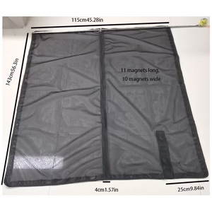 Magnetic Adsorption RV Curtains Mesh Semi Transparent Sliding <b>Door</b> Mosquito <b>Screen</b> For Car Van Rear <b>Door</b> Protection - Product Image 2